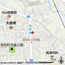 秋田県大仙市大曲須和町2丁目2-23周辺の地図