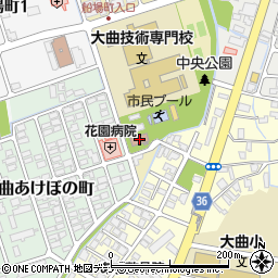 大仙市役所本庁　花園児童センター周辺の地図