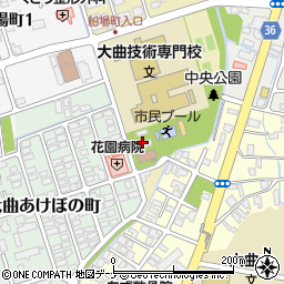 大仙市役所　本庁花園児童クラブ周辺の地図