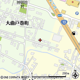 秋田県大仙市大曲戸巻町5周辺の地図