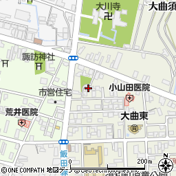 大仙市役所本庁　こぶし児童館周辺の地図