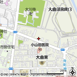 大曲須和町1丁目第1駐車場周辺の地図