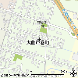 秋田県大仙市大曲戸巻町7-33-4周辺の地図