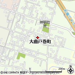 秋田県大仙市大曲戸巻町7-33-7周辺の地図