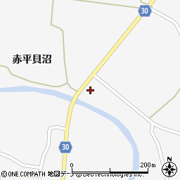 秋田県大仙市南外赤平大道東周辺の地図