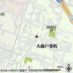 秋田県大仙市大曲戸巻町7周辺の地図