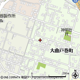 秋田県大仙市大曲戸巻町7-50-5周辺の地図