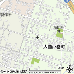 秋田県大仙市大曲戸巻町7-50周辺の地図