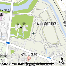 秋田県大仙市大曲須和町3丁目1-2周辺の地図