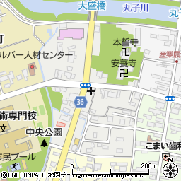 秋田県大仙市大曲浜町周辺の地図