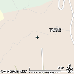 秋田県由利本荘市長坂山下周辺の地図