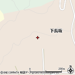 秋田県由利本荘市長坂（山下）周辺の地図