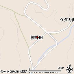 秋田県由利本荘市大内三川熊野田周辺の地図