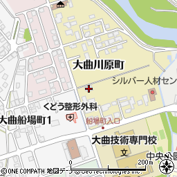秋田県大仙市大曲川原町周辺の地図