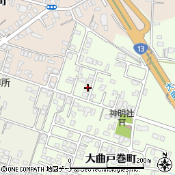 秋田県大仙市大曲戸巻町9-29周辺の地図