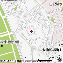 秋田県大仙市大曲船場町周辺の地図