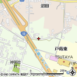 秋田県大仙市大曲戸巻町15周辺の地図