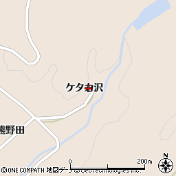 秋田県由利本荘市大内三川ケタカ沢周辺の地図