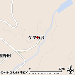 秋田県由利本荘市大内三川（ケタカ沢）周辺の地図