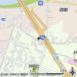 秋田県大仙市大曲戸巻町13周辺の地図