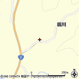 秋田県由利本荘市親川（田ノ沢）周辺の地図
