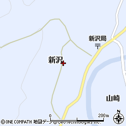 秋田県由利本荘市新沢小坂周辺の地図