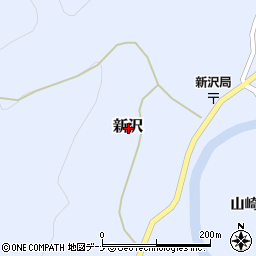 秋田県由利本荘市新沢周辺の地図