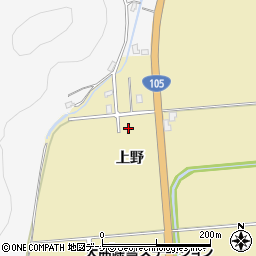 秋田県大仙市大曲西根上野周辺の地図