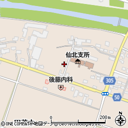 秋田県大仙市高梨田茂木44-2周辺の地図