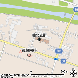 大曲仙北広域市町村圏組合　介護保険事務所保険給付班周辺の地図