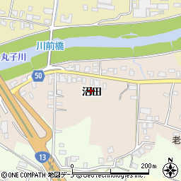 秋田県大仙市高梨沼田周辺の地図