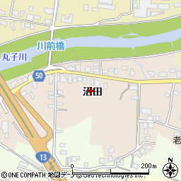 秋田県大仙市高梨（沼田）周辺の地図
