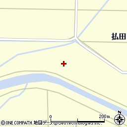 秋田県大仙市払田杉本周辺の地図