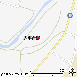 秋田県大仙市南外赤平台野周辺の地図
