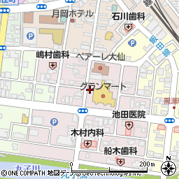 秋田県大仙市大曲中通町周辺の地図