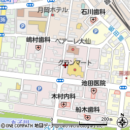 〒014-0024 秋田県大仙市大曲中通町の地図