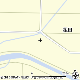 秋田県大仙市払田周辺の地図