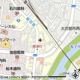 秋田県大仙市大曲黒瀬町周辺の地図