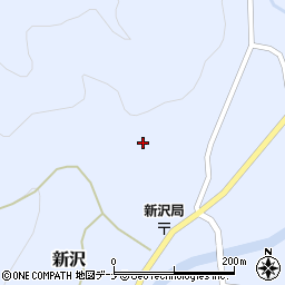 秋田県由利本荘市新沢水無周辺の地図