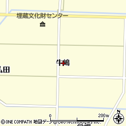 秋田県大仙市払田牛嶋周辺の地図