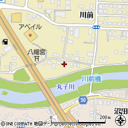 秋田県大仙市戸地谷川前163周辺の地図