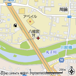 秋田県大仙市戸地谷川前95周辺の地図