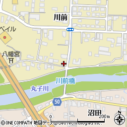秋田県大仙市戸地谷川前124周辺の地図