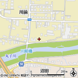 秋田県大仙市戸地谷川前117周辺の地図