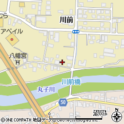 秋田県大仙市戸地谷川前123周辺の地図