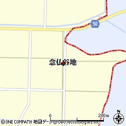 秋田県大仙市払田念仏谷地周辺の地図