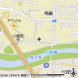 秋田県大仙市戸地谷川前168周辺の地図