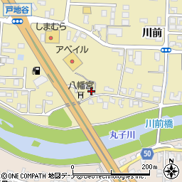 秋田県大仙市戸地谷川前96周辺の地図