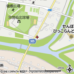 秋田県大仙市堀見内元田茂木55-2周辺の地図