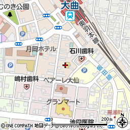 北野水産大曲駅前店周辺の地図